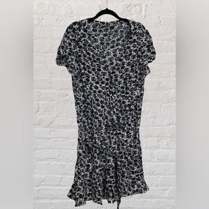 Loft Black & White Floral Romper